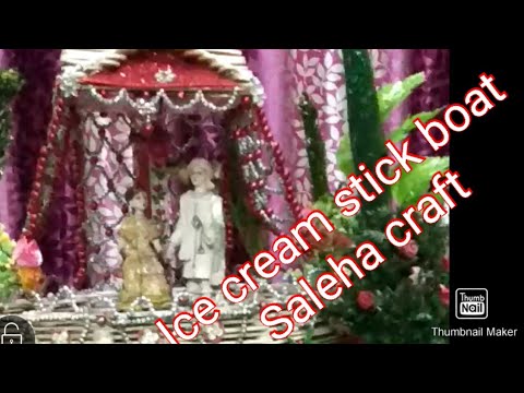 Saleha craft ice cream stick boat