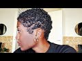 CURLY HAIR ROUTINE | Defined Shiny Moisturized Curls for TWA | Short Natural Hair