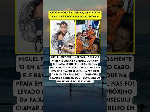 Menino é resgatado após 8 horas no mar da Região dos Lagos #shortsfeed