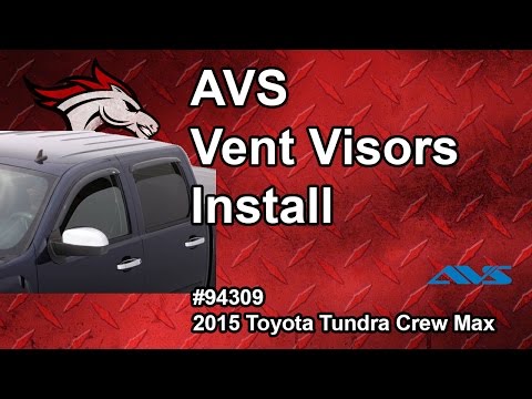 AVS Vent Original Visors Install: 15 Toyota Tundra Crew Max