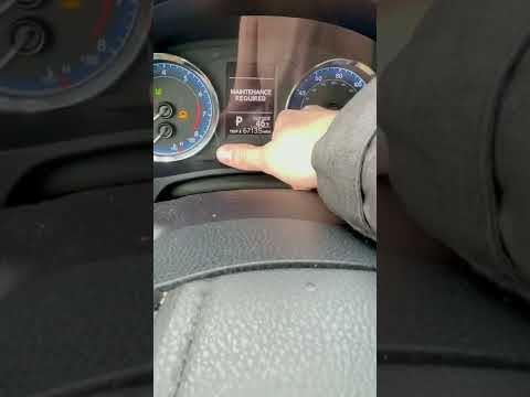 How to reset “Maintenance Required” on Toyota Corolla 2017 LE