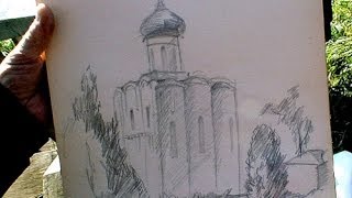 preview picture of video 'Рисуем храм Покрова на Нерли'