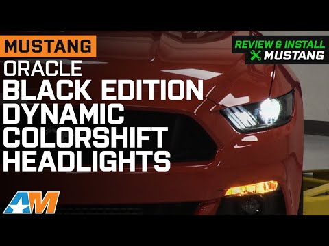 2015-2022 Mustang Oracle Black Edition Dynamic ColorSHIFT RGB+A Headlights Review & Install