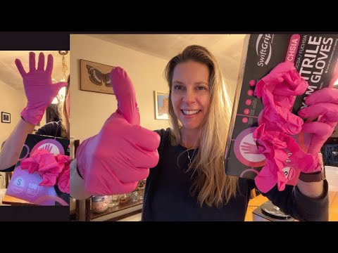 The perfect gloves for cooking and cleaning-PINK Nitrile