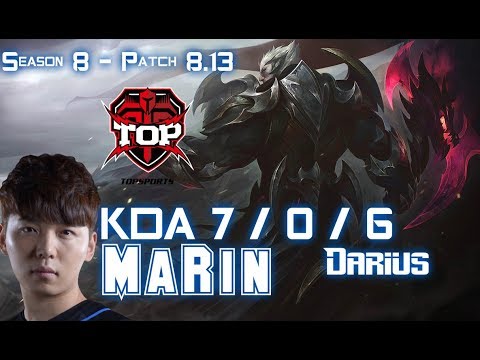 TOP MaRin DARIUS vs RENEKTON Top - Patch 8.13 KR Ranked