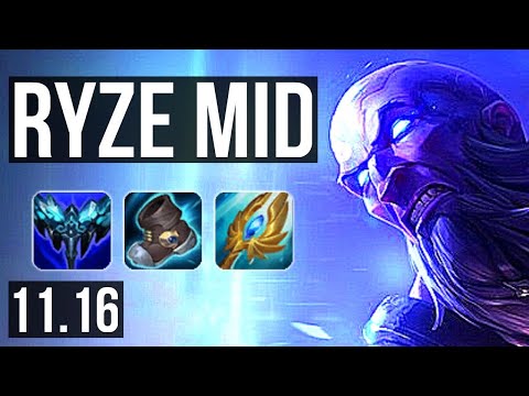 RYZE vs EKKO (MID) | 7/1/5, 1.2M mastery, 500+ games | KR Master | v11.16