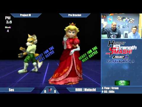 [PME3] Ses (Fox) |vs| RiBB | Malachi (Peach) Project M 3.6