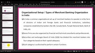 Merchant banking in India