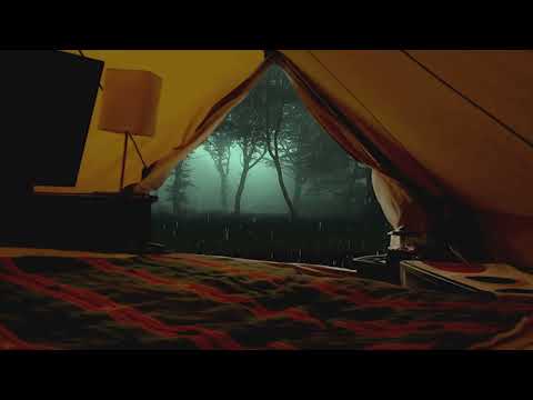 LLuvia, white noise en carpa, tienda de campaña, Adiós al estrés, hola tranquilidad, duerme relax.