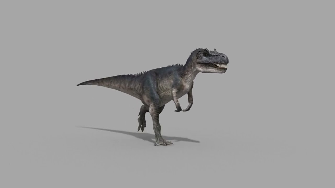 Real Animated Allosaurus - 8K 3D Model