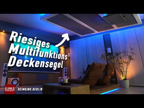 160 hours of work went into this living room cinema with a sloping roof!