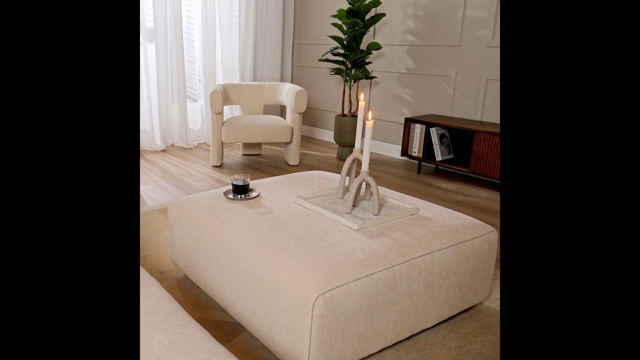 Hocker July chenille off white