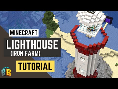 HIDING an Iron Farm in a LIGHTHOUSE - Minecraft Tutorial
