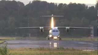 preview picture of video 'Dornier 328 Wind-Sheared Landing at Airport Bern-Belp'