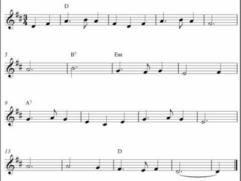 Blow The Man Down, easy violin sheet music score