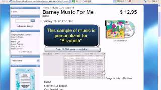 Personalized with your name: Barney Music - Physical CD or MP3 Download Format