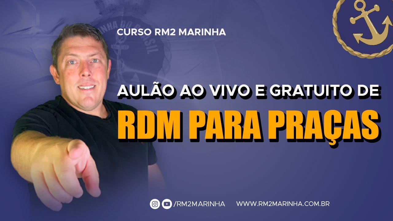 AULÃO RDM PARA PRAÇAS - AO VIVO E GRATUITO
