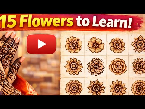 15 flower mehandi design
