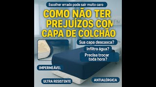 Vídeo de Capa de Colchão King com Zíper 193 x 203 x 25-35 cm - Azul - Linha Lite