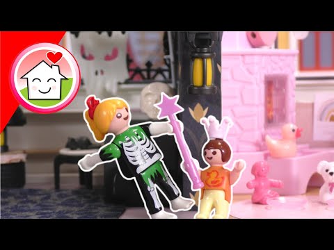 Playmobil Familie Hauser - schwarz oder rosa - Halloween oder Prinzessin mit Anna und Lena