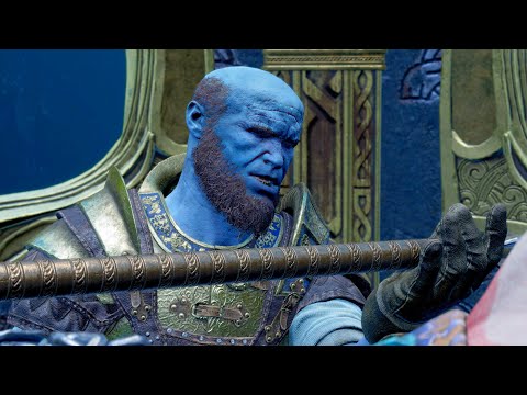 Kratos Kneels Down For Brok to Bless His New Spear (GOD OF WAR RAGNAROK Gameplay)