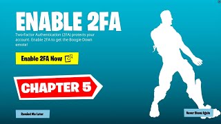 HOW TO ENABLE 2FA ON FORTNITE! (CHAPTER 5)