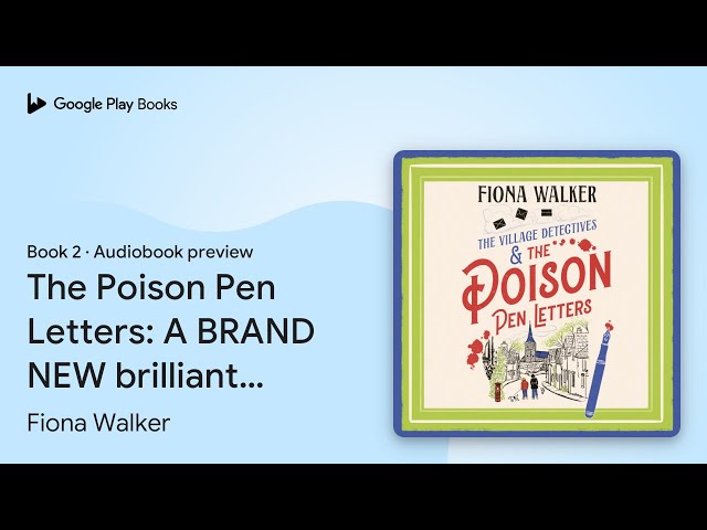 Vídeo relacionado con The Poison Pen Letters: A brilliant and totally unputdownable cosy murder mystery series from Fiona Walker (The Village Detectives Book 2) (English Edition)