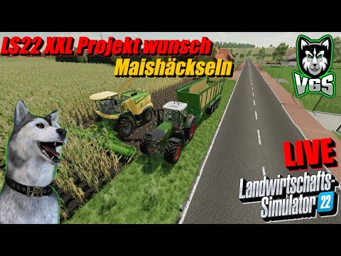 LS22 XXL Maishäckseln auf der NDS22 Map mit Krone BiG X 1180 & Xerion 3800 | Projekt Wunsch🔴 LIVE🔴