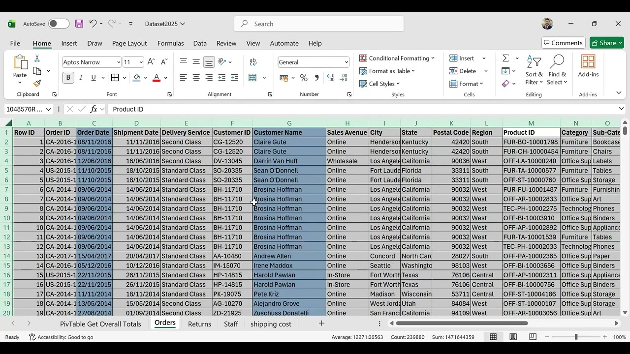 Steps to Complete Question Three in Your Dataset - Video 1