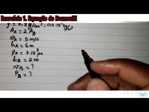 Aula 4. Exercício sobre Equação de Bernoulli (Exercício 1)