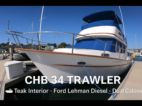 1977 CHB Trawler | Ford Lehman Diesel • Teak Interior • Liveaboard Dream by South Mountain Yachts