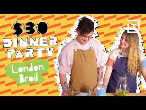 Homemade London Broil & Vodka Mint Cocktails || $30 Dinner Party