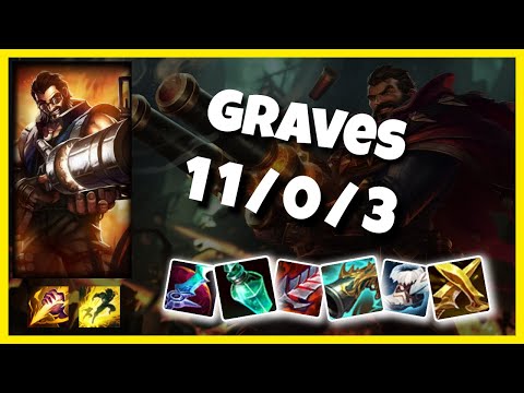 Graves vs Olaf BR Challenger JUNGLE (11/0/3) Gameplay Replay - Patch 10.23