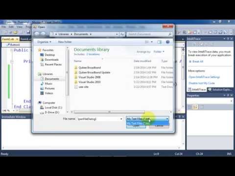 VB.NET (In Urdu) Tutorial 36 - Open File Dialogue & Stream Reader in Visual Basic