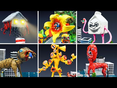 ✋ ALL MONSTER Trevor Henderson Scariest | Leovincible & Trevor Henderson Creatures with Clay-Part 4