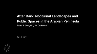 After Dark: Nocturnal Landscapes and Public Spaces in the Arabian Peninsula, Panel II