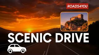 Catalonia Scenic Drive 4K – Sunset Road Trip on N 420 & C 12 to Miravet Castle