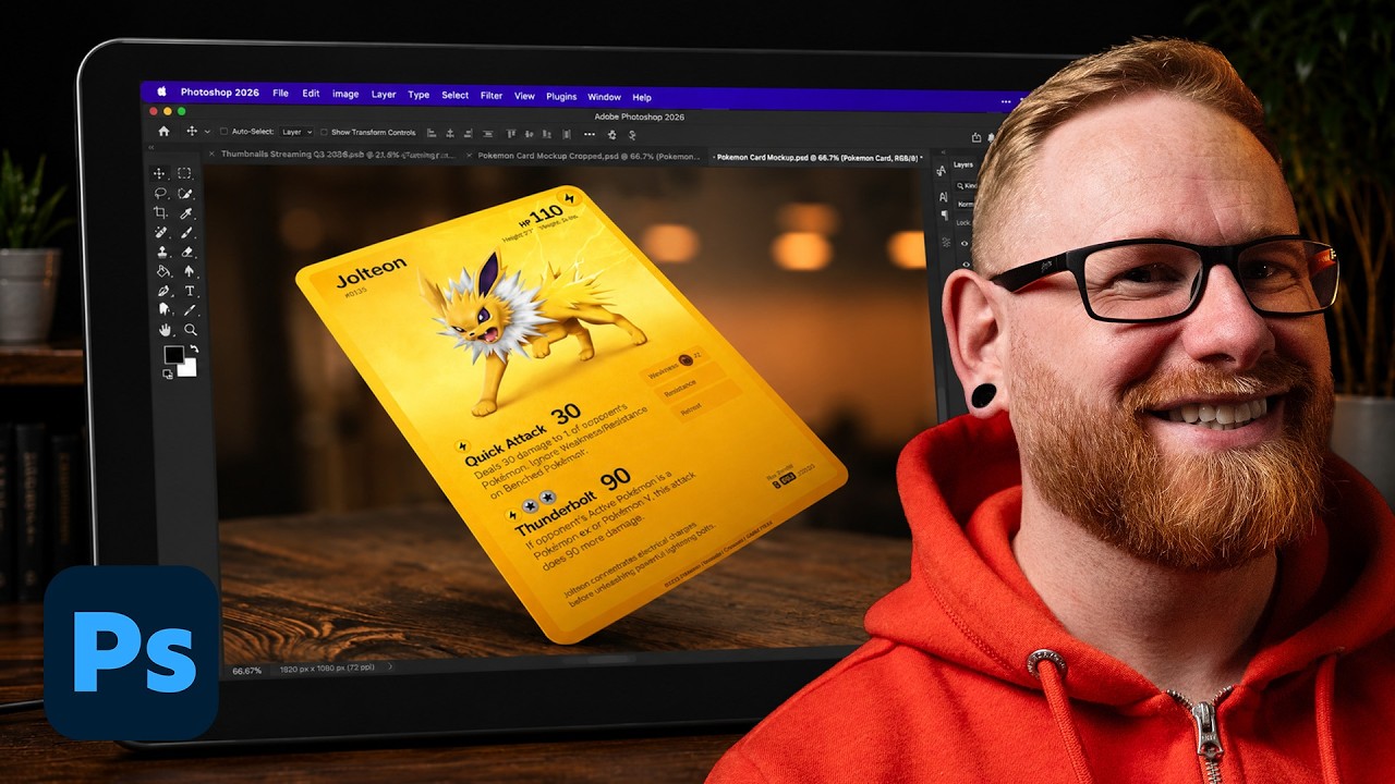 Creating a Pokemon card in Photoshop Live