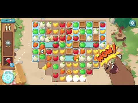 We Bare Bears Match3 Repairs Level 100 - No Boosters