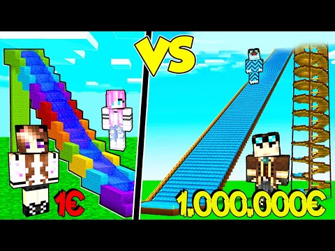CASA SCIVOLO DA 1€ CONTRO CASA SCIVOLO DA 1.000.000€ SU MINECRAFT!!