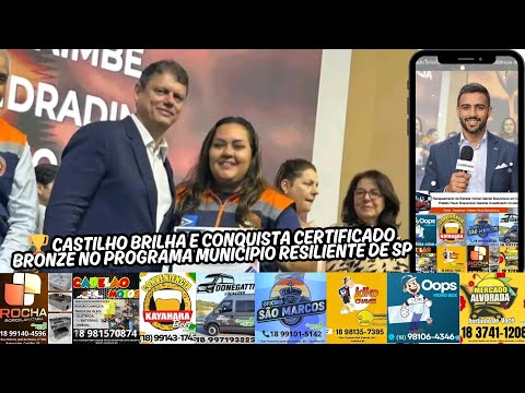 🏆 Castilho Brilha e Conquista Certificado Bronze no Programa Município Resiliente de SP
