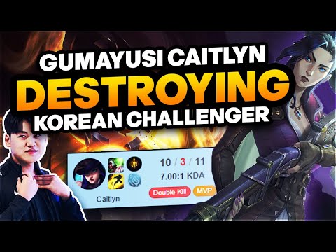 T1 Gumayusi is SPAMMING CAITLYN in Korean Challenger
