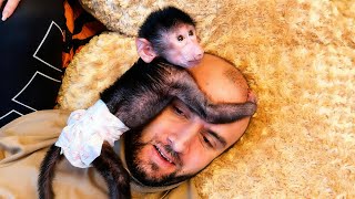 Николь ТАК РАДУЕТСЯ, когда мы все вместе собираемся и играем с ней🐒😍