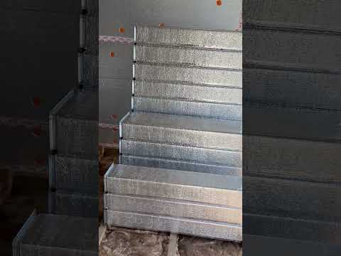 Монтаж воздушного отопления, первый этап окончание