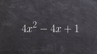 How to factor a perfect square trinomial