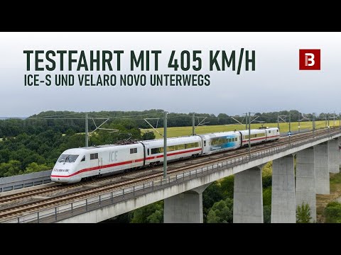 ICE-S mit 405 km/h unterwegs - Testfahrt zwischen Erfurt und Leipzig