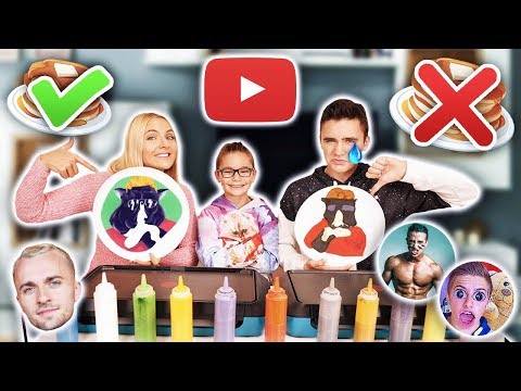 PANCAKE ART CHALLENGE 9 !!! - Youtube Édition : Squeezie, Tibo InShape, Michou...