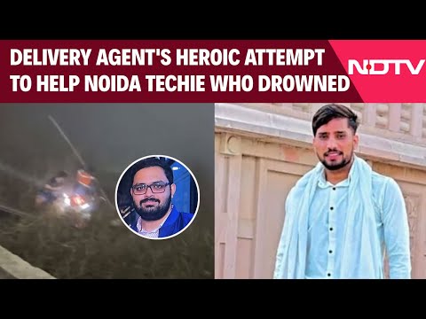 Noida Techie Death | Delivery Agent's Heroic Attempt To Help Techie Who Drowned In Noida