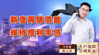 新唐再賺價差 維持獲利手感｜大戶羅盤籌碼動能 ｜謝宗霖 (圖)