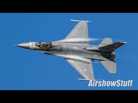 F-16 Fighting Falcon Full Demo and Heritage Flight w/ P-51 - EAA AirVenture Oshkosh 2016